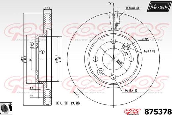 Maxtech 861291 - Гальмівний диск avtolavka.club