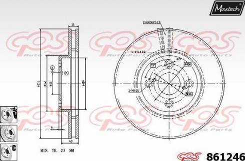 Maxtech 861246.6880 - Гальмівний диск avtolavka.club