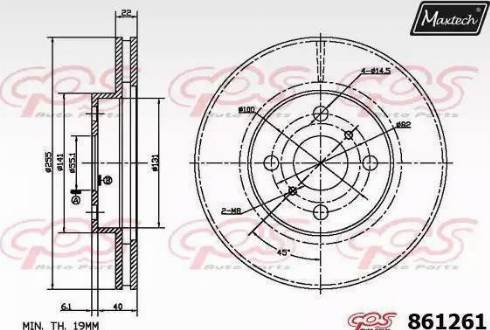 Maxtech 861261.6880 - Гальмівний диск avtolavka.club