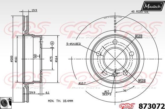 Maxtech 861268 - Гальмівний диск avtolavka.club