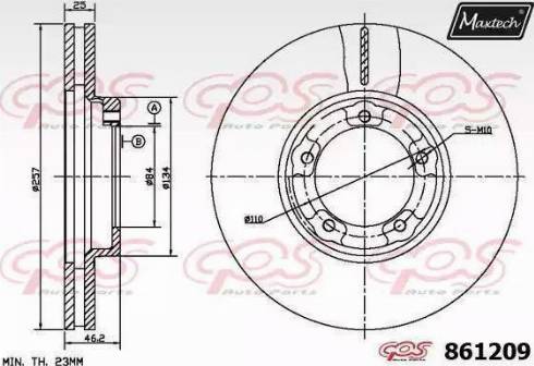 Maxtech 861209.0000 - Гальмівний диск avtolavka.club