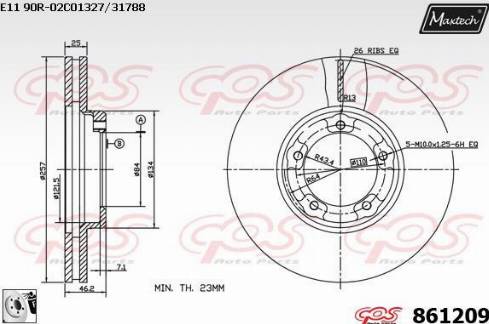 Maxtech 861209.0080 - Гальмівний диск avtolavka.club