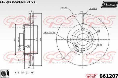 Maxtech 861207.0060 - Гальмівний диск avtolavka.club