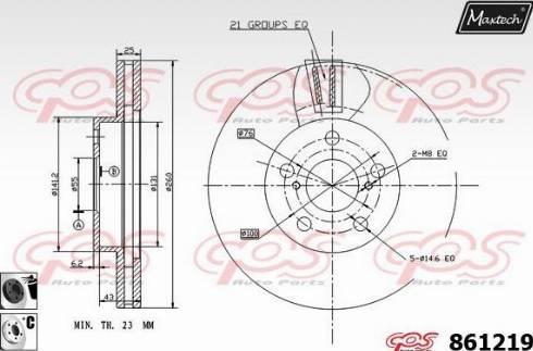 Maxtech 861219.6060 - Гальмівний диск avtolavka.club