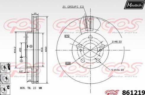 Maxtech 861219.6880 - Гальмівний диск avtolavka.club