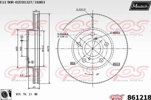 Maxtech 861218.0060 - Гальмівний диск avtolavka.club