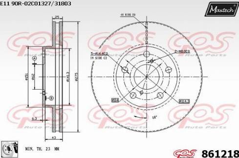 Maxtech 861218.0080 - Гальмівний диск avtolavka.club