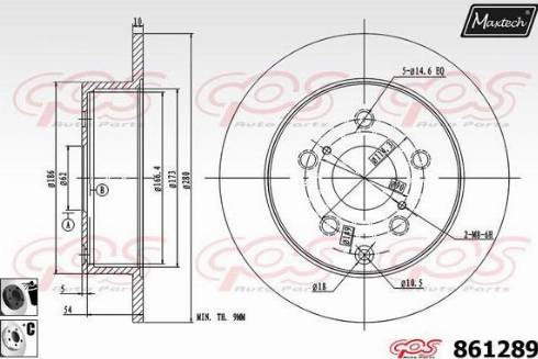 Maxtech 861289.6060 - Гальмівний диск avtolavka.club