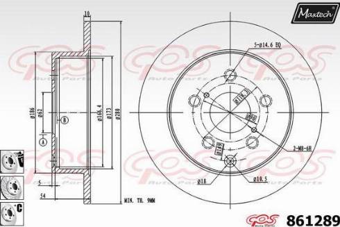 Maxtech 861289.6880 - Гальмівний диск avtolavka.club