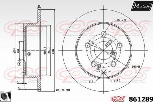 Maxtech 861289.0060 - Гальмівний диск avtolavka.club