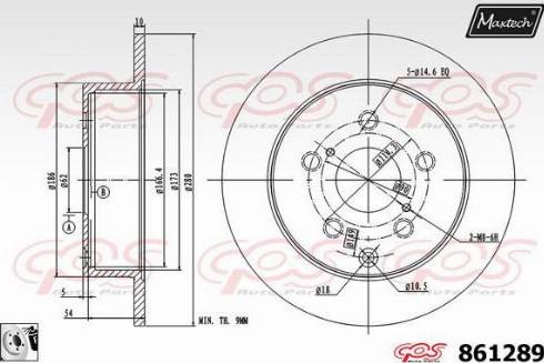 Maxtech 861289.0080 - Гальмівний диск avtolavka.club