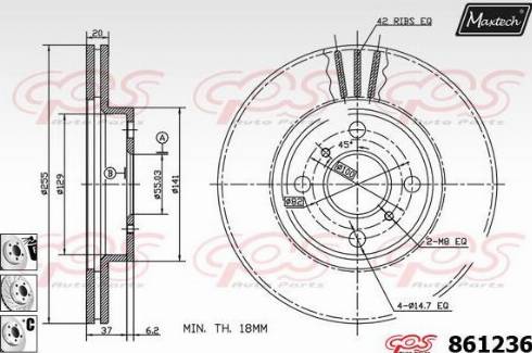 Maxtech 861236.6880 - Гальмівний диск avtolavka.club