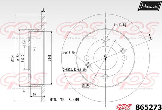 Maxtech 861236 - Гальмівний диск avtolavka.club