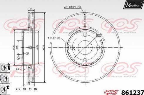 Maxtech 861237.6880 - Гальмівний диск avtolavka.club