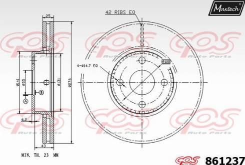 Maxtech 861237.0000 - Гальмівний диск avtolavka.club