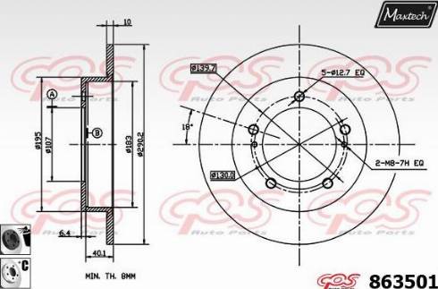 Maxtech 863501.6060 - Гальмівний диск avtolavka.club