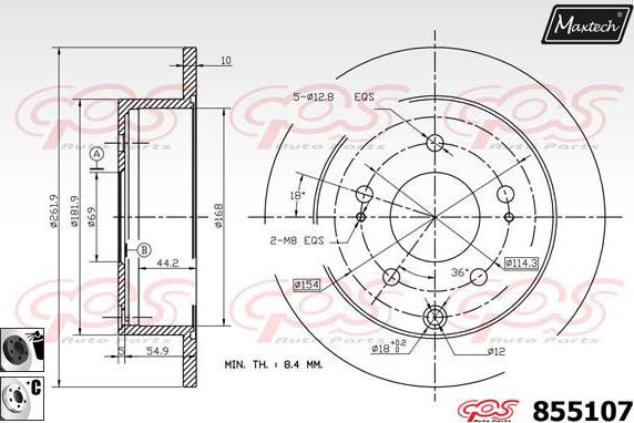 Maxtech 863502 - Гальмівний диск avtolavka.club