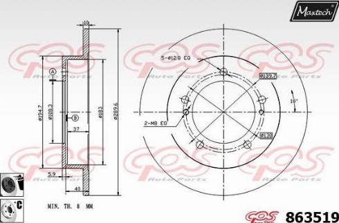 Maxtech 863519.6060 - Гальмівний диск avtolavka.club