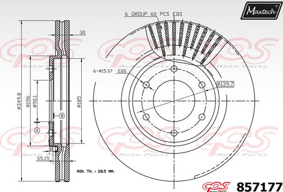 Maxtech 863513 - Гальмівний диск avtolavka.club