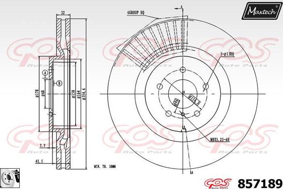 Maxtech 863525 - Гальмівний диск avtolavka.club