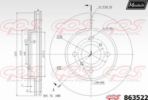 Maxtech 863522.0000 - Гальмівний диск avtolavka.club