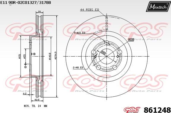 Maxtech 863527 - Гальмівний диск avtolavka.club