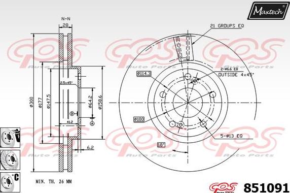 Maxtech 871524 - Гальмівний диск avtolavka.club