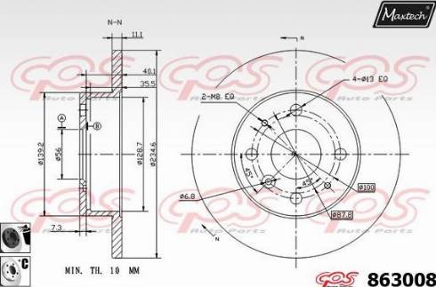 Maxtech 863008.6060 - Гальмівний диск avtolavka.club