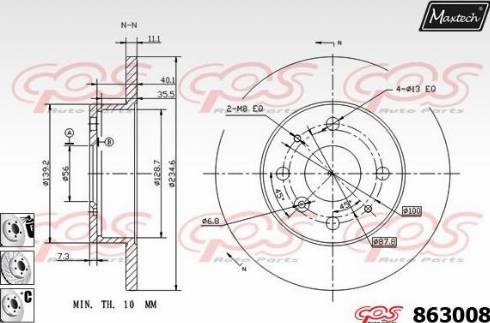 Maxtech 863008.6980 - Гальмівний диск avtolavka.club