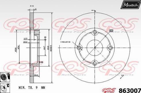 Maxtech 863007.6060 - Гальмівний диск avtolavka.club