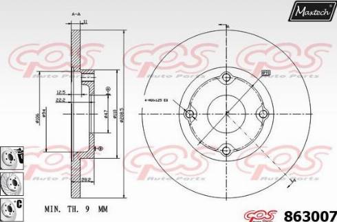 Maxtech 863007.6880 - Гальмівний диск avtolavka.club