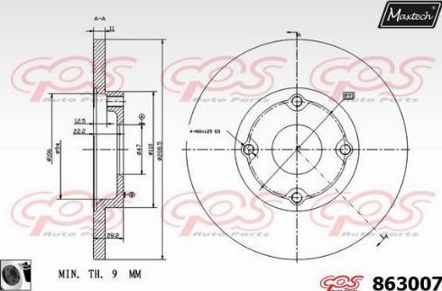 Maxtech 863007.0060 - Гальмівний диск avtolavka.club