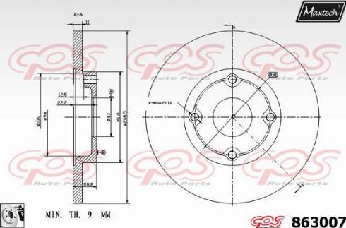 Maxtech 863007.0080 - Гальмівний диск avtolavka.club