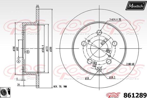 Maxtech 863105 - Гальмівний диск avtolavka.club