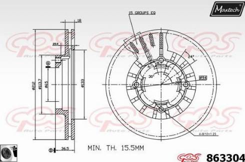 Maxtech 863304.0060 - Гальмівний диск avtolavka.club