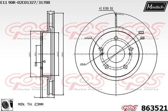 Maxtech 863306 - Гальмівний диск avtolavka.club