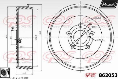 Maxtech 862053.0060 - Гальмівний барабан avtolavka.club