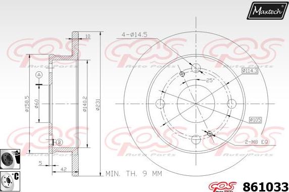 Maxtech 800110 - Болт, диск гальмівного механізму avtolavka.club