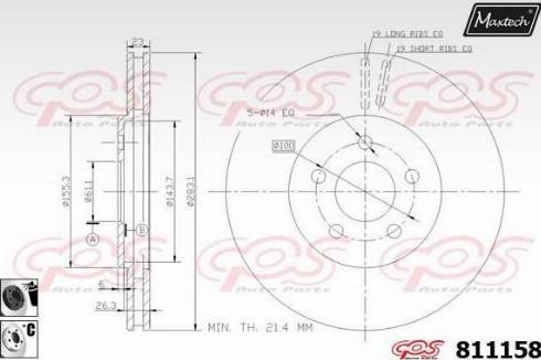 Maxtech 811158.6060 - Гальмівний диск avtolavka.club