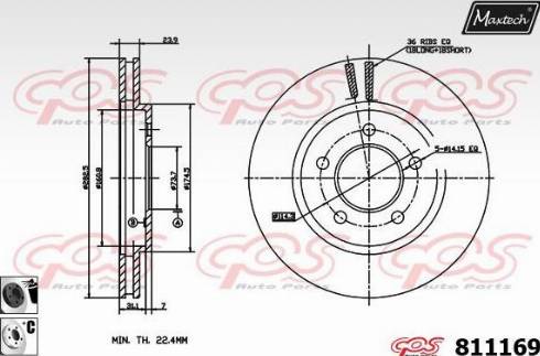 Maxtech 811169.6060 - Гальмівний диск avtolavka.club