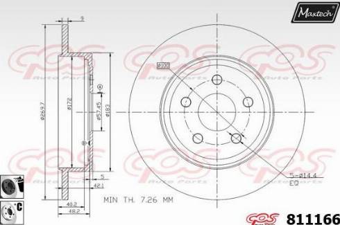 Maxtech 811166.6060 - Гальмівний диск avtolavka.club