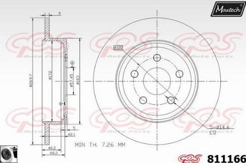 Maxtech 811166.0060 - Гальмівний диск avtolavka.club