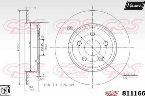 Maxtech 811166.0080 - Гальмівний диск avtolavka.club