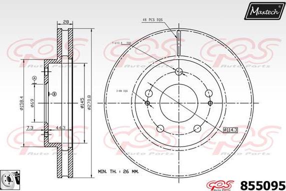 Maxtech 811166 - Гальмівний диск avtolavka.club