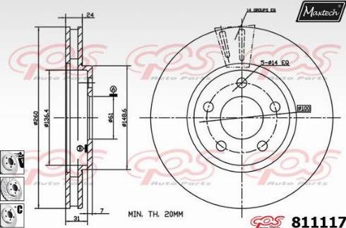 Maxtech 811117.6880 - Гальмівний диск avtolavka.club