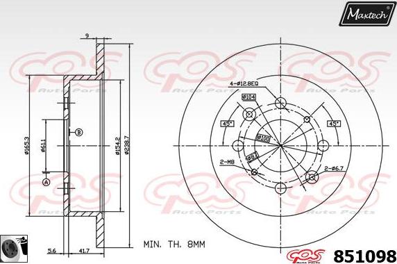 Maxtech 811121 - Гальмівний диск avtolavka.club