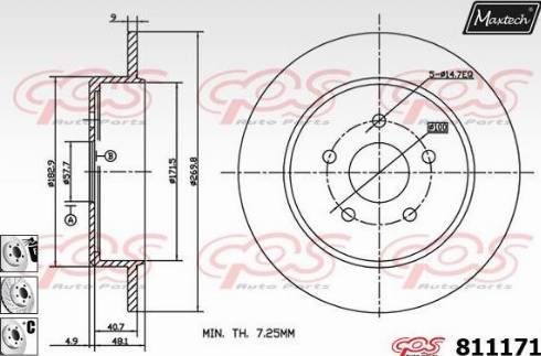 Maxtech 811171.6980 - Гальмівний диск avtolavka.club