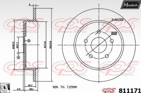 Maxtech 811171.0080 - Гальмівний диск avtolavka.club