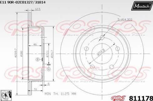 Maxtech 811178.0080 - Гальмівний диск avtolavka.club