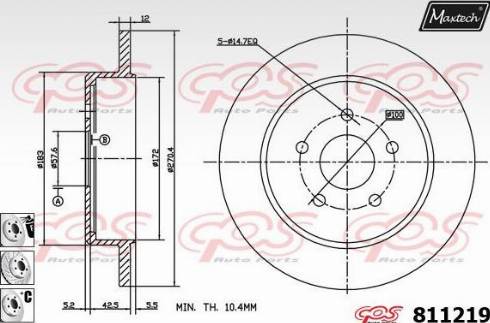 Maxtech 811219.6980 - Гальмівний диск avtolavka.club